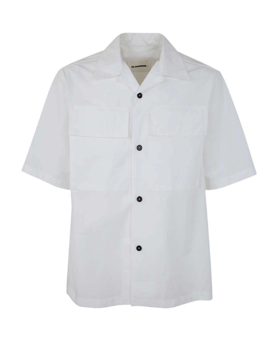 Jil Sander Flap-pocket Cotton Shirt In White