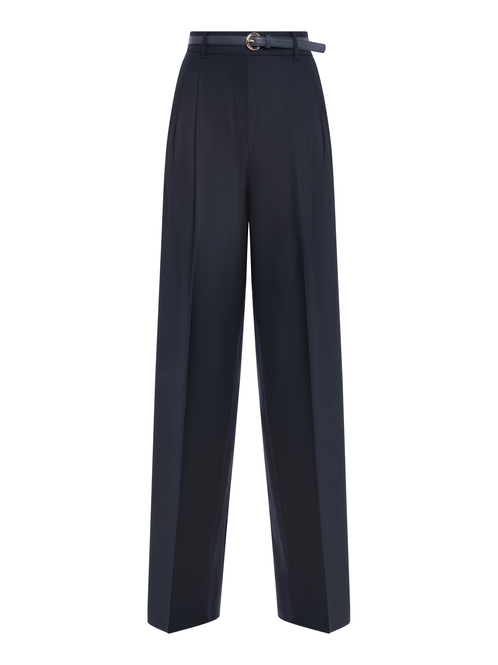 Max Mara Studio Entrata Belted Pleated Trousers In Black