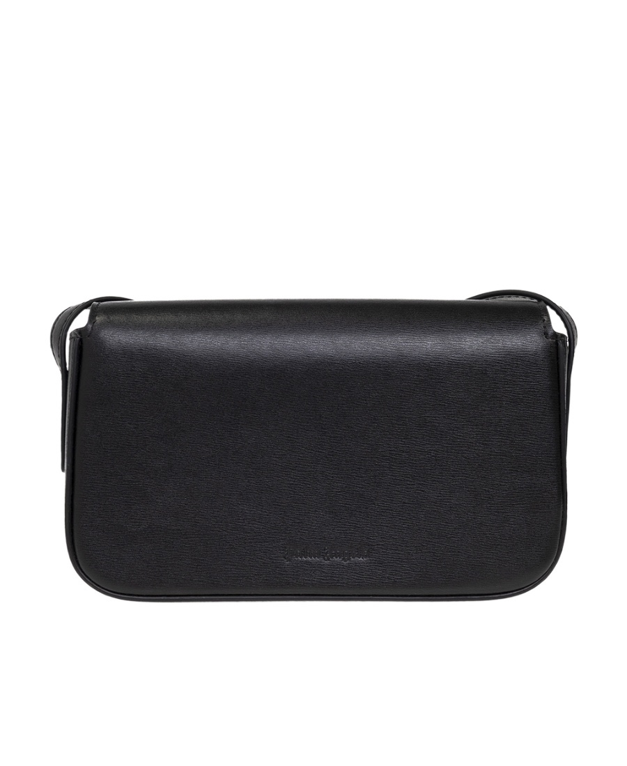 Palm Angels Bridge Crossbody Bag In Smooth Calf Leather In Black