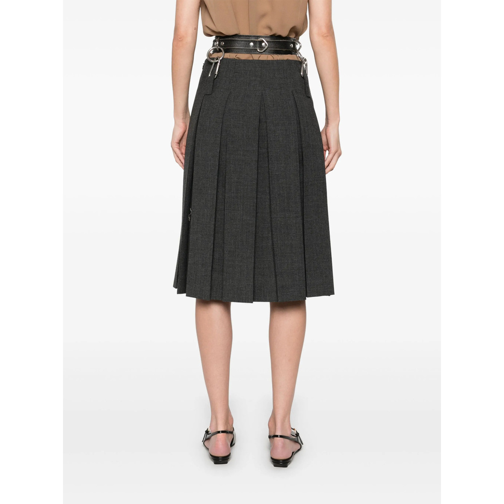 Prada Pleated Skirts In Black