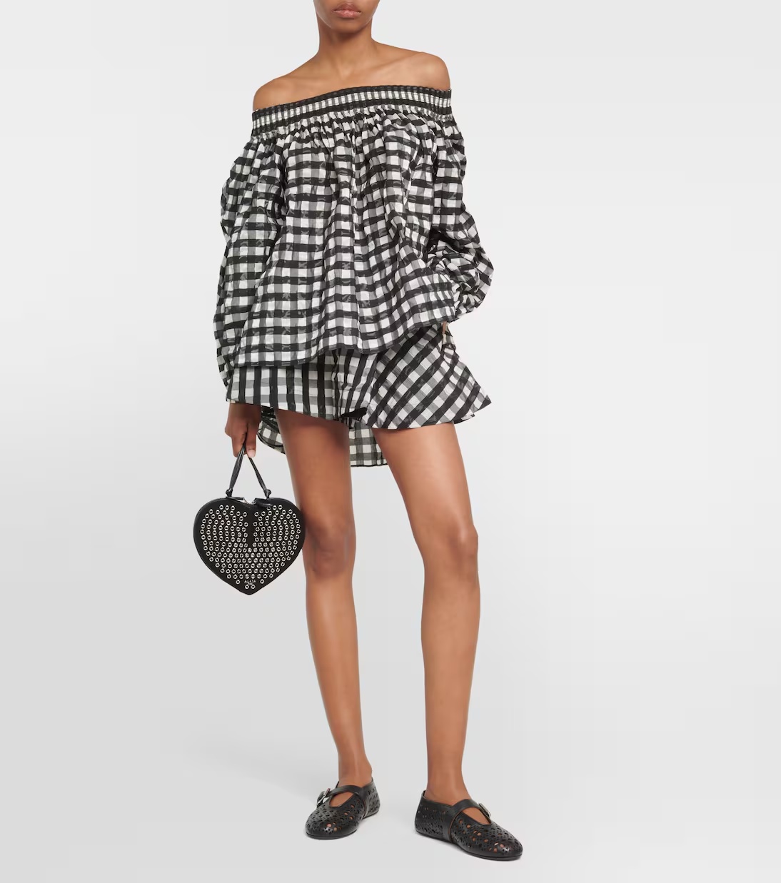 Alaïa Vienne Cutout Mary Jane Ballerina Flats In Multi