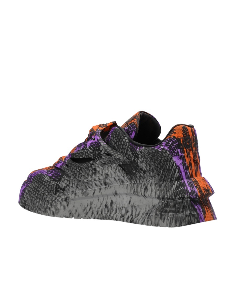 Versace Odissea Python Greca-print Sneakers In Black