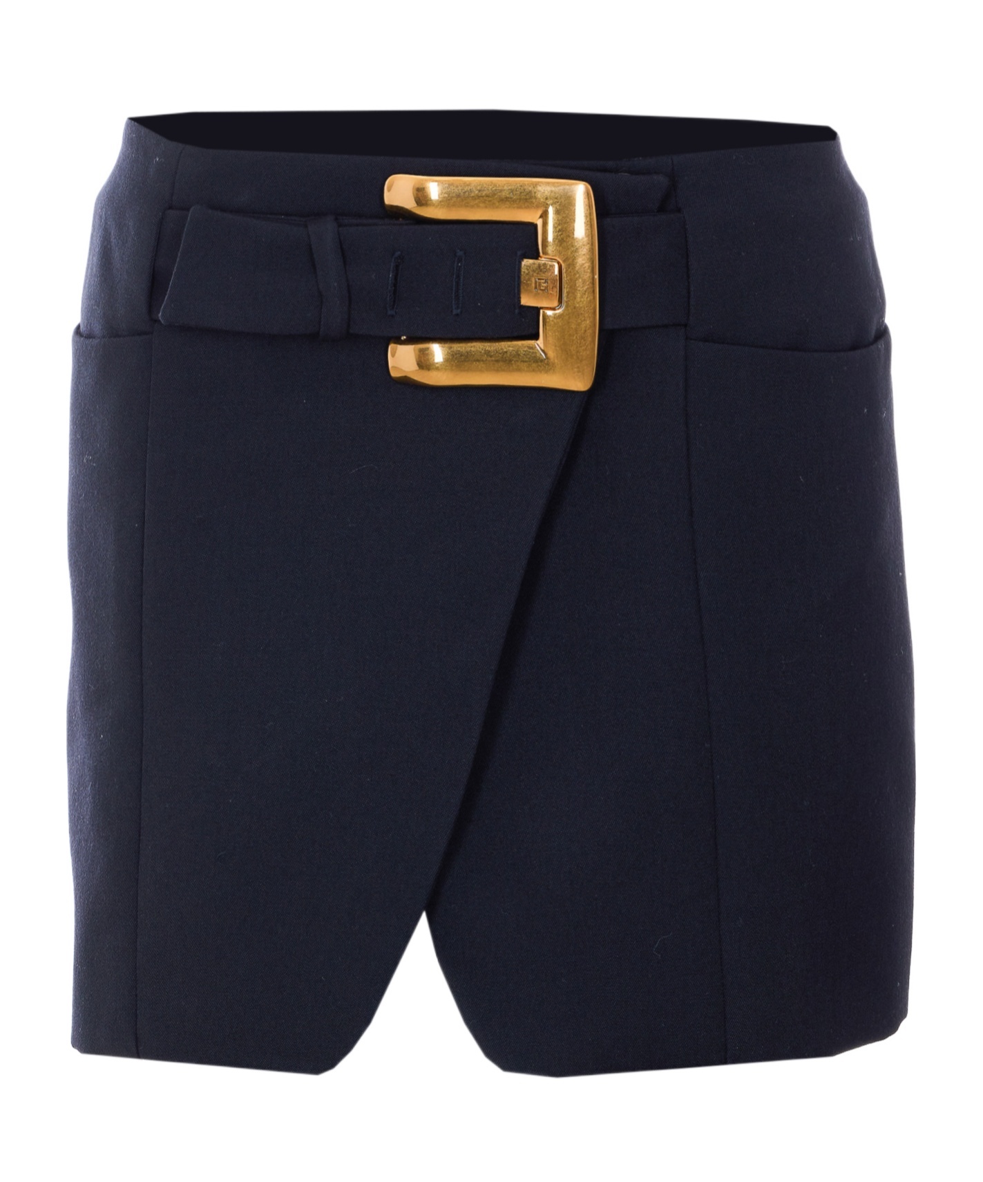 Balmain Belted Midi Skirt In Black