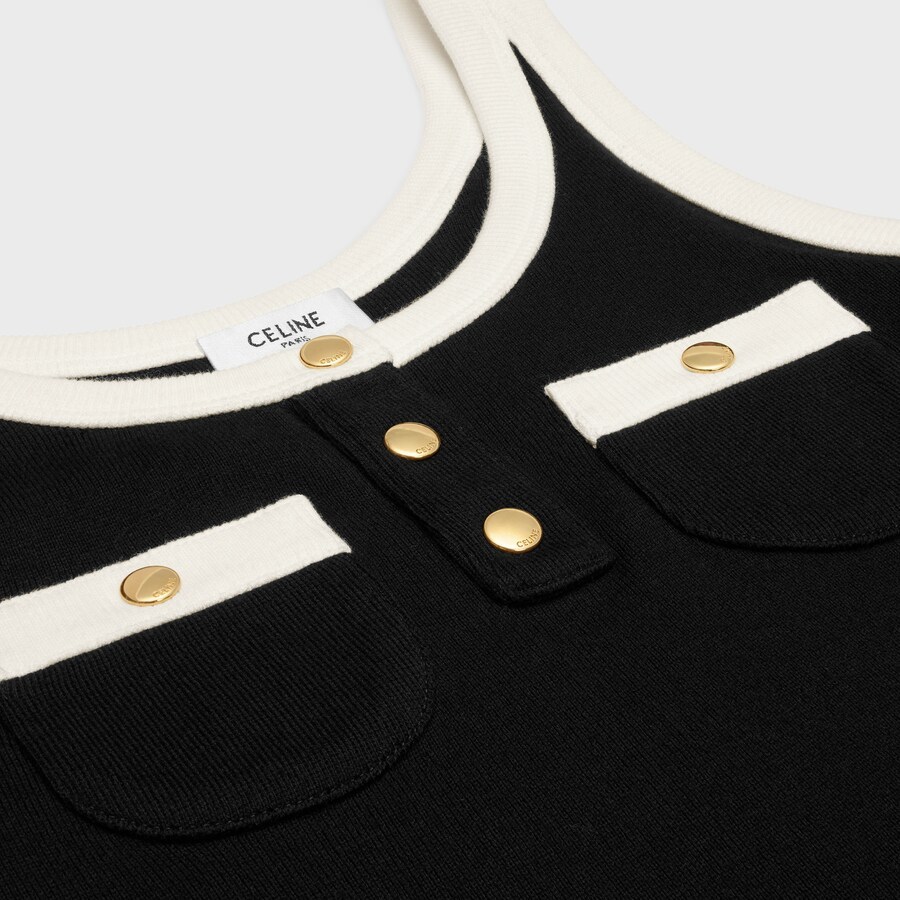 Celine Cropped Tank Top In Cotton Jersey
