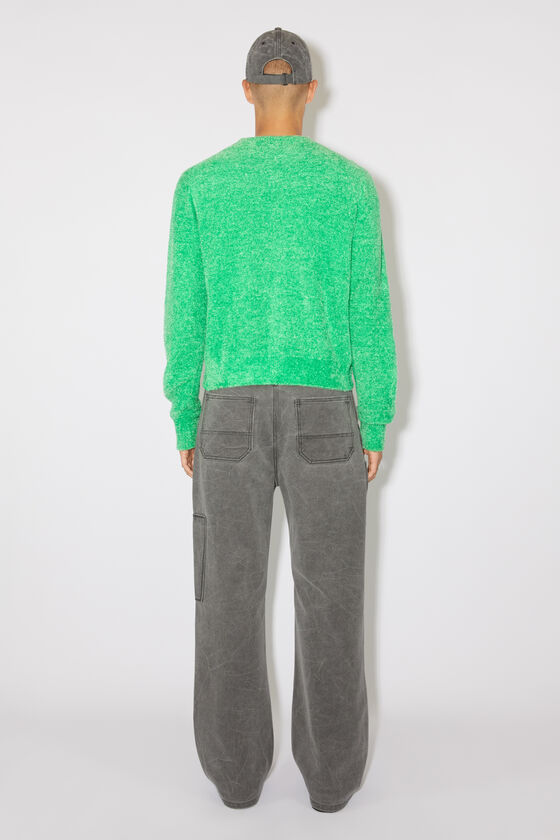 Acne Studios Round-necked Cardigan In Green
