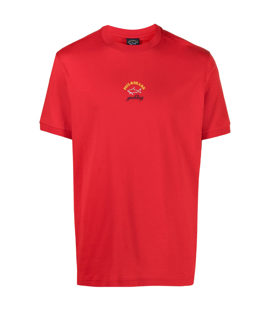 Paul & Shark Front Logo Print T-shirt In Red