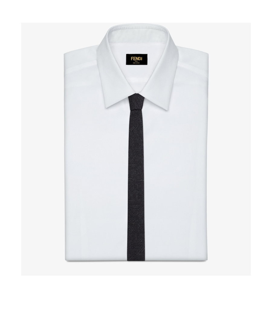 Fendi Pointed-tip Tie In Black