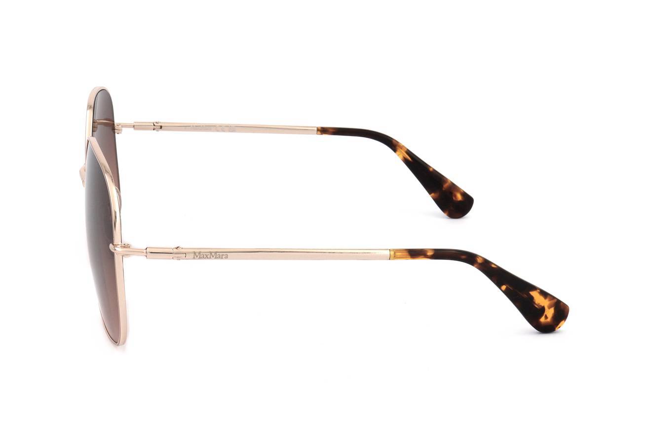 Max Mara Full Frame Sunglasses In Gold