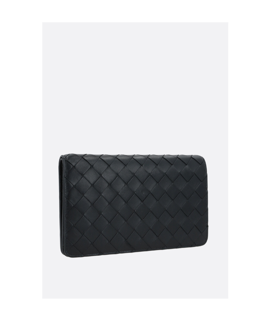 Bottega Veneta Flip Wallet In Black