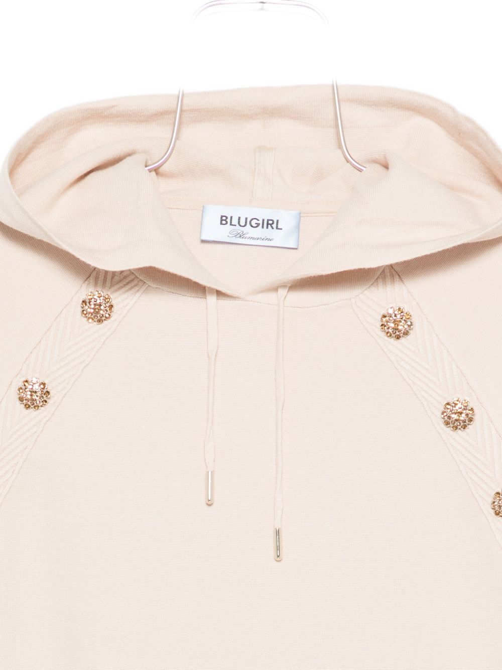 Blugirl Drawstring Hooded Sweatshirt In Neutral