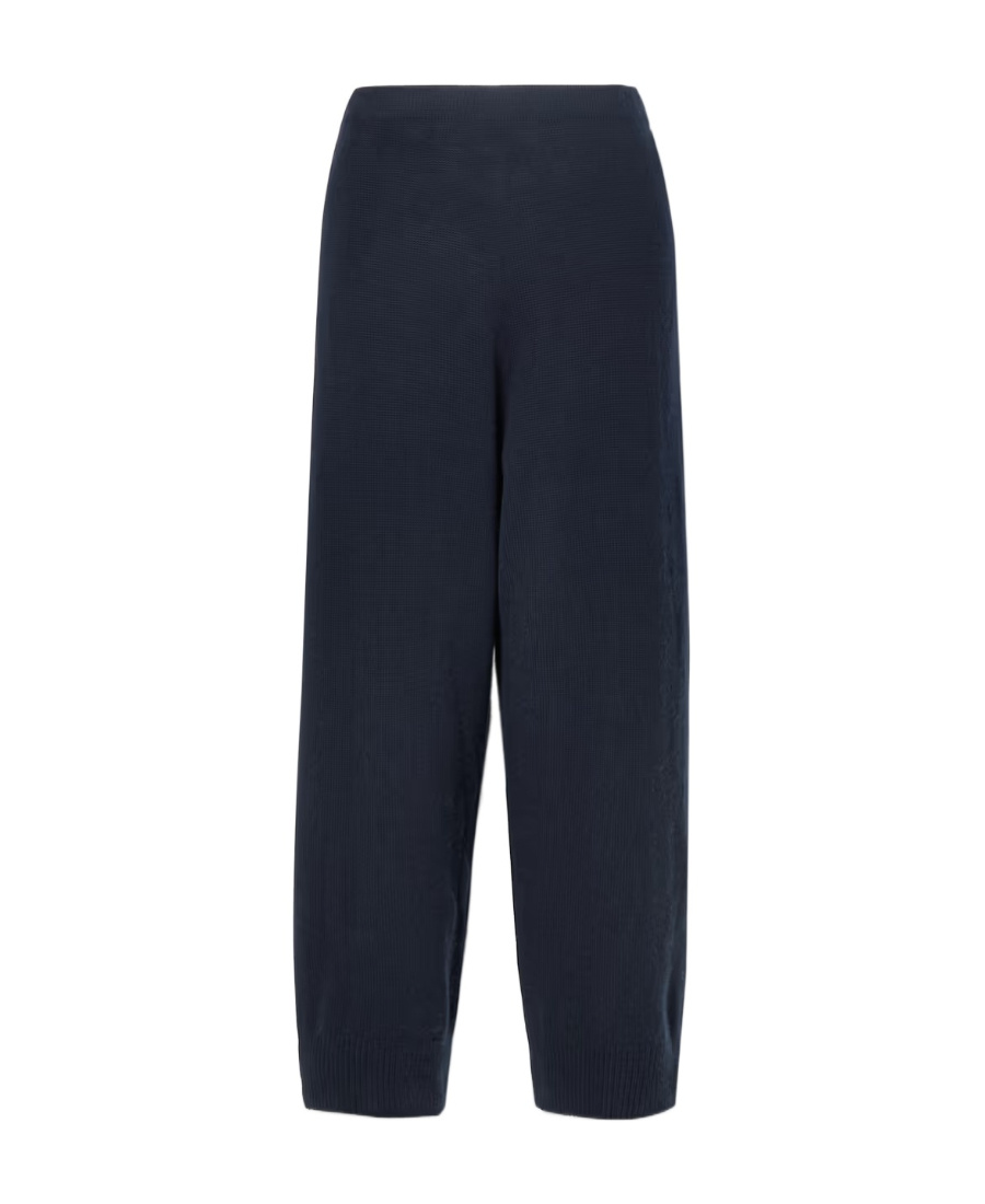 The Row Navy Blue Tapered Casual Pants In Black