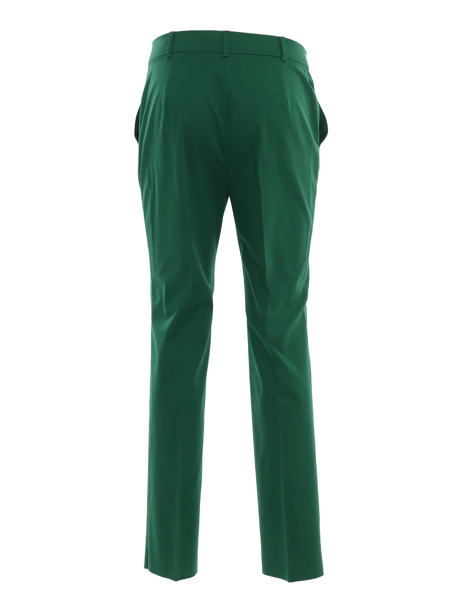 Max Mara Studio David High Waist Trousers In Green