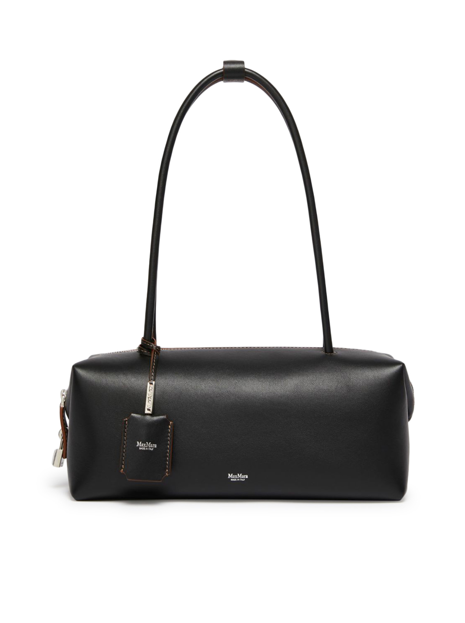 Max Mara Maxmara Women Holdallstring - Natural Leather Satchel In Black
