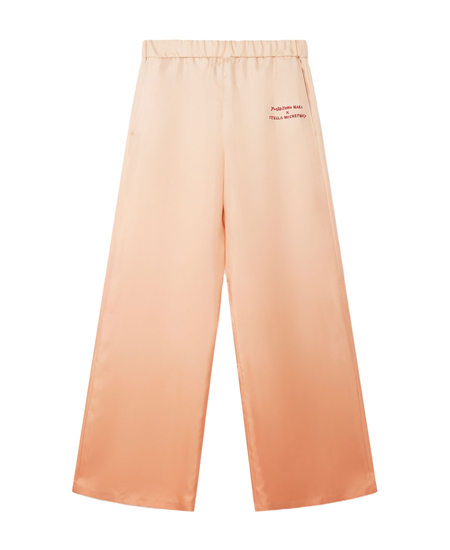 Stella Mccartney Logo-print Trousers In Nude