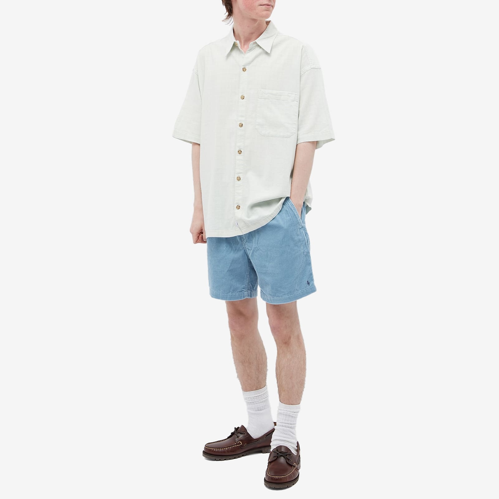 Polo Ralph Lauren Corduroy Drawstring Shorts In White