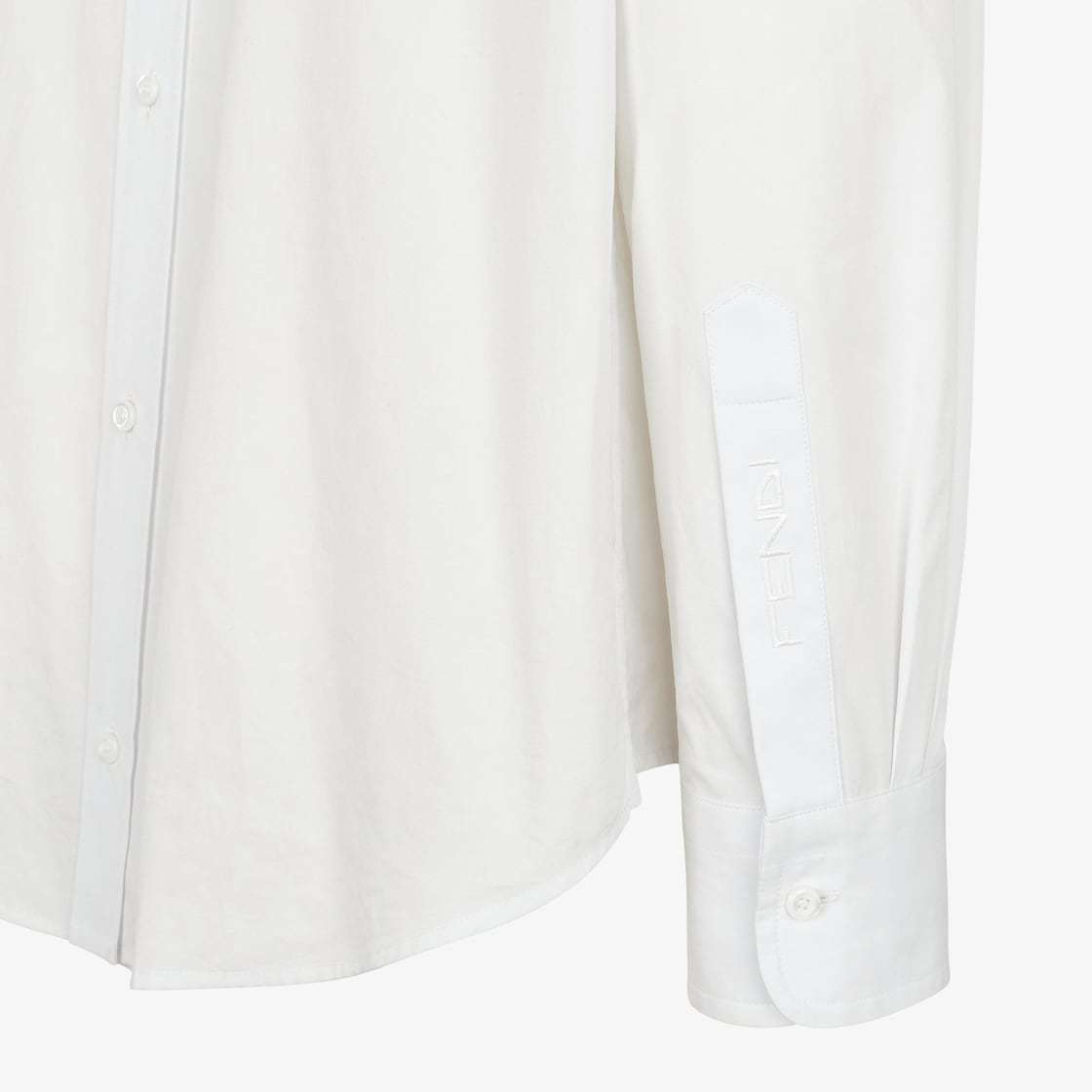 Fendi Poplin Cotton Shirt In White