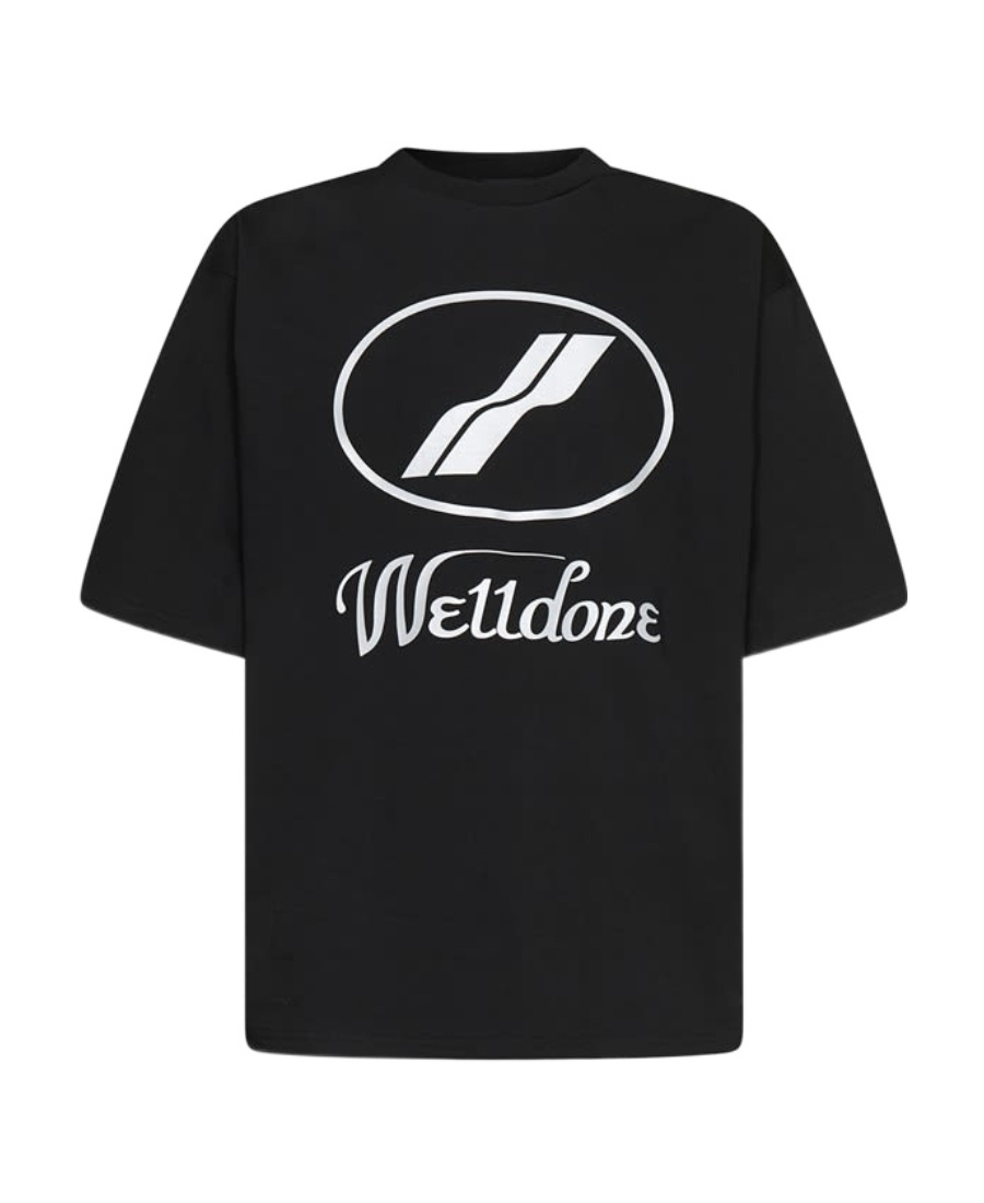 We11 Done We11done Black Reflective Logo T-shirt | ModeSens