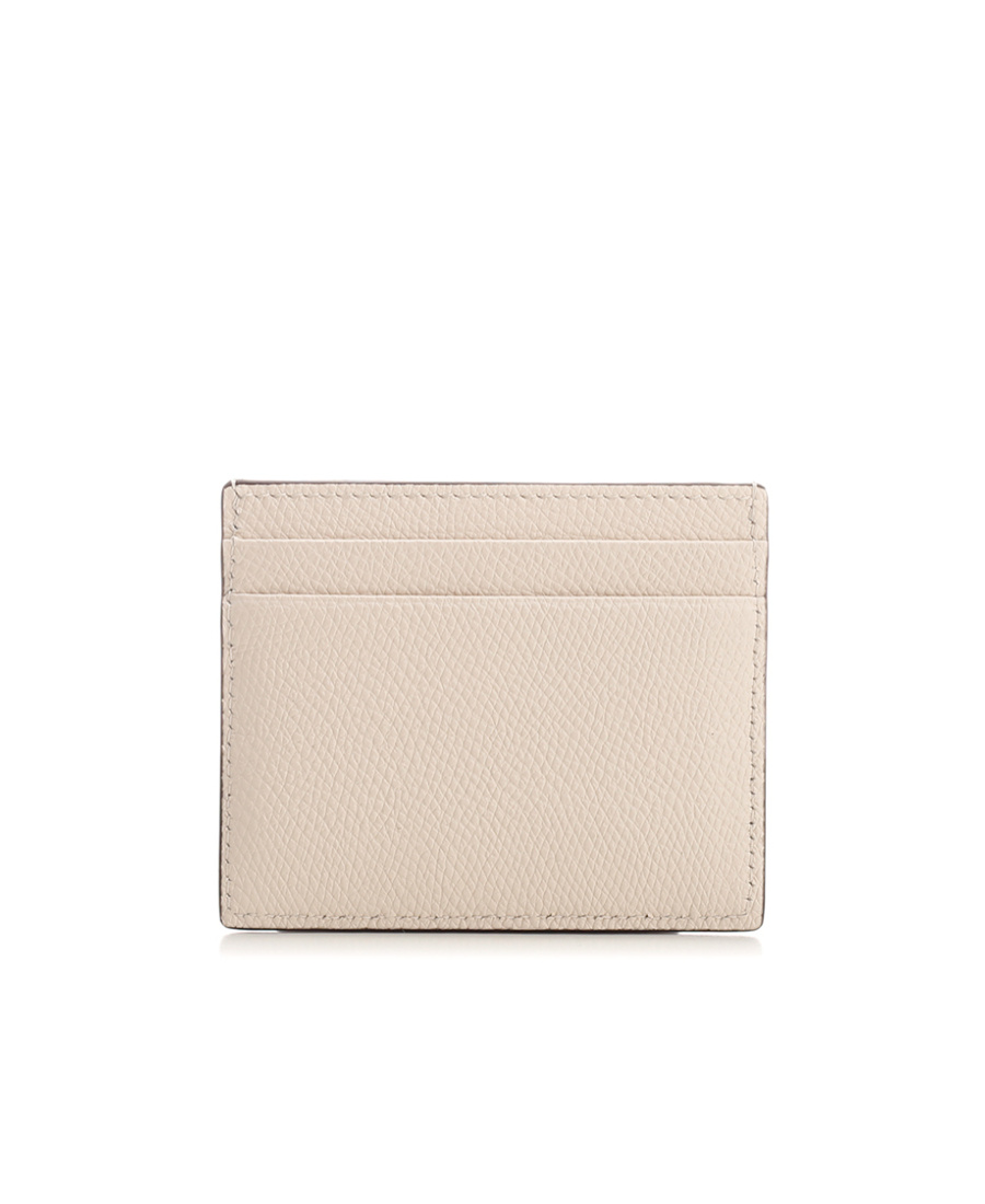 Valentino Vlogo Leather Cardholder In Nude