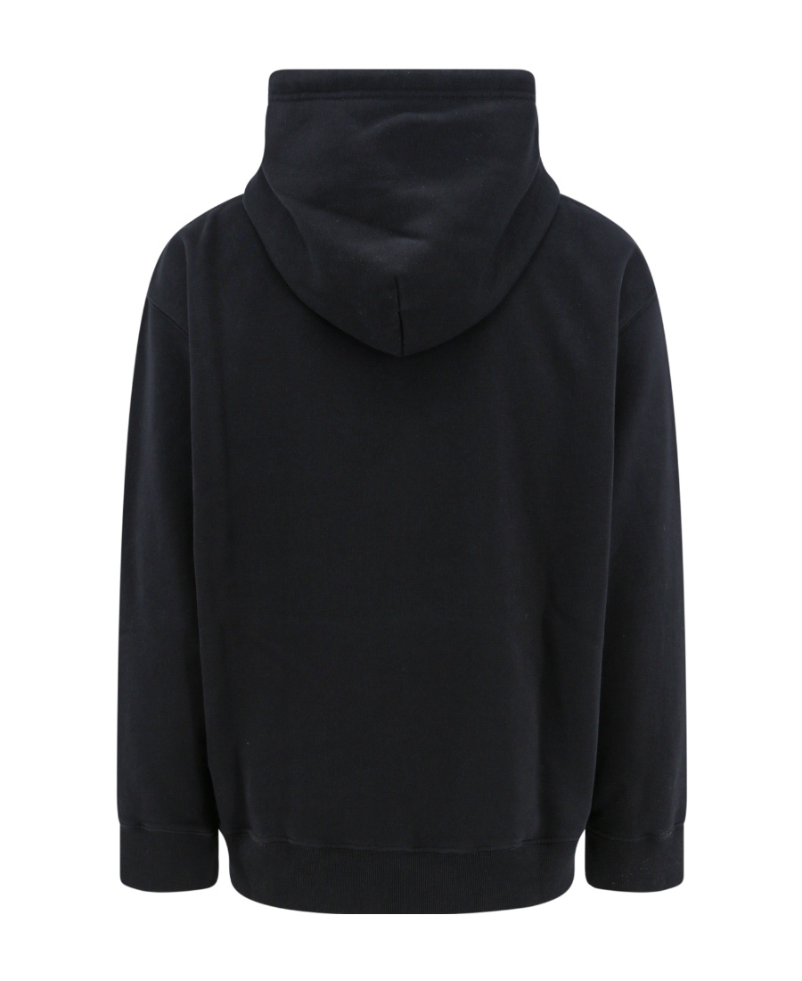 Mm6 Maison Margiela Oversize Cotton Blend Sweatshirt In Black