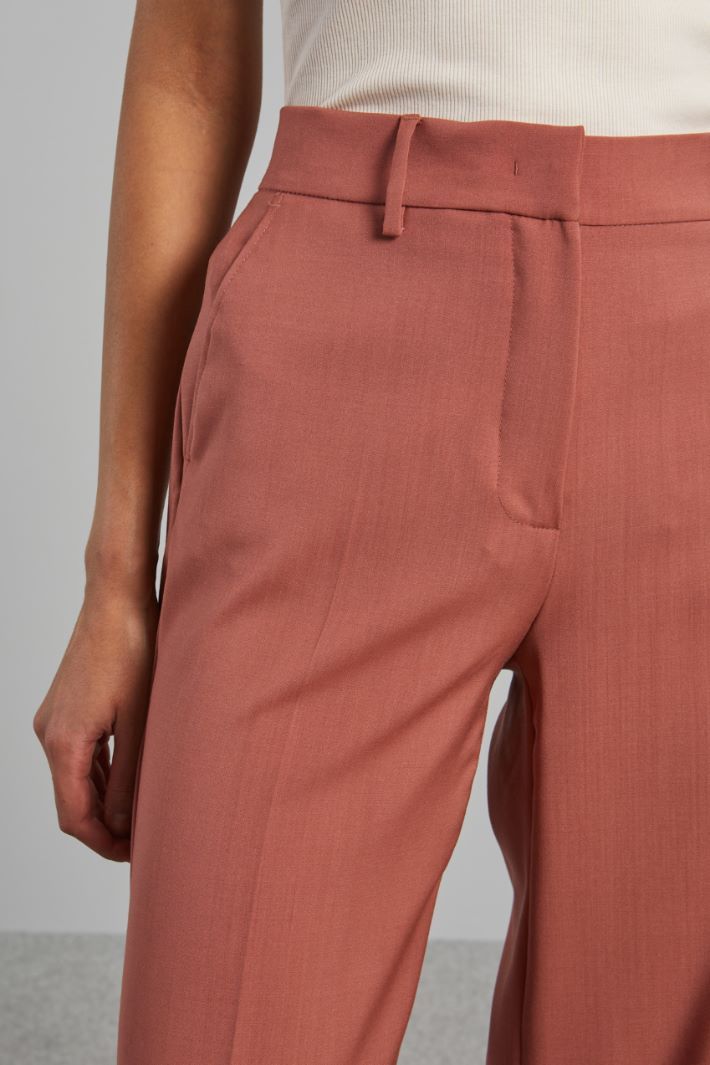 Weekend Max Mara Waistband Loop Casual Pants In Brown