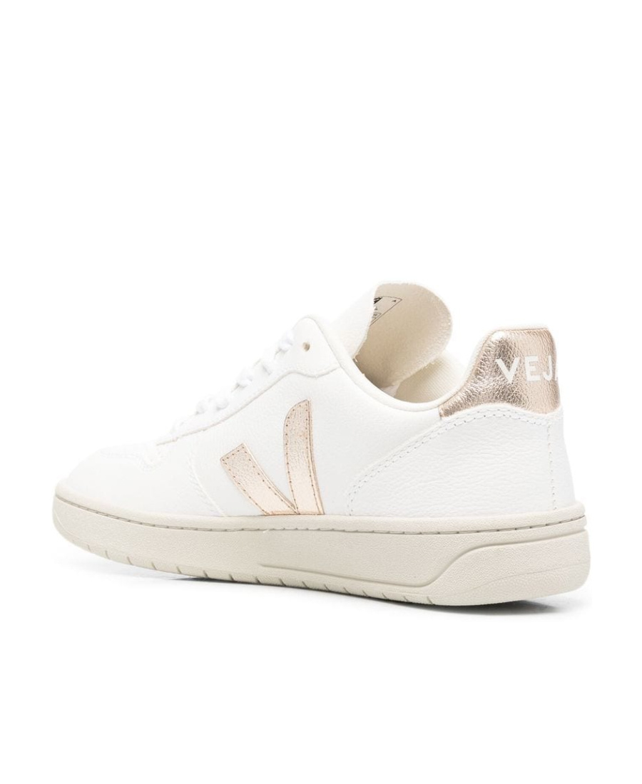 Veja Logo Lace Up Casual Sports Shoes In Extra White Platine