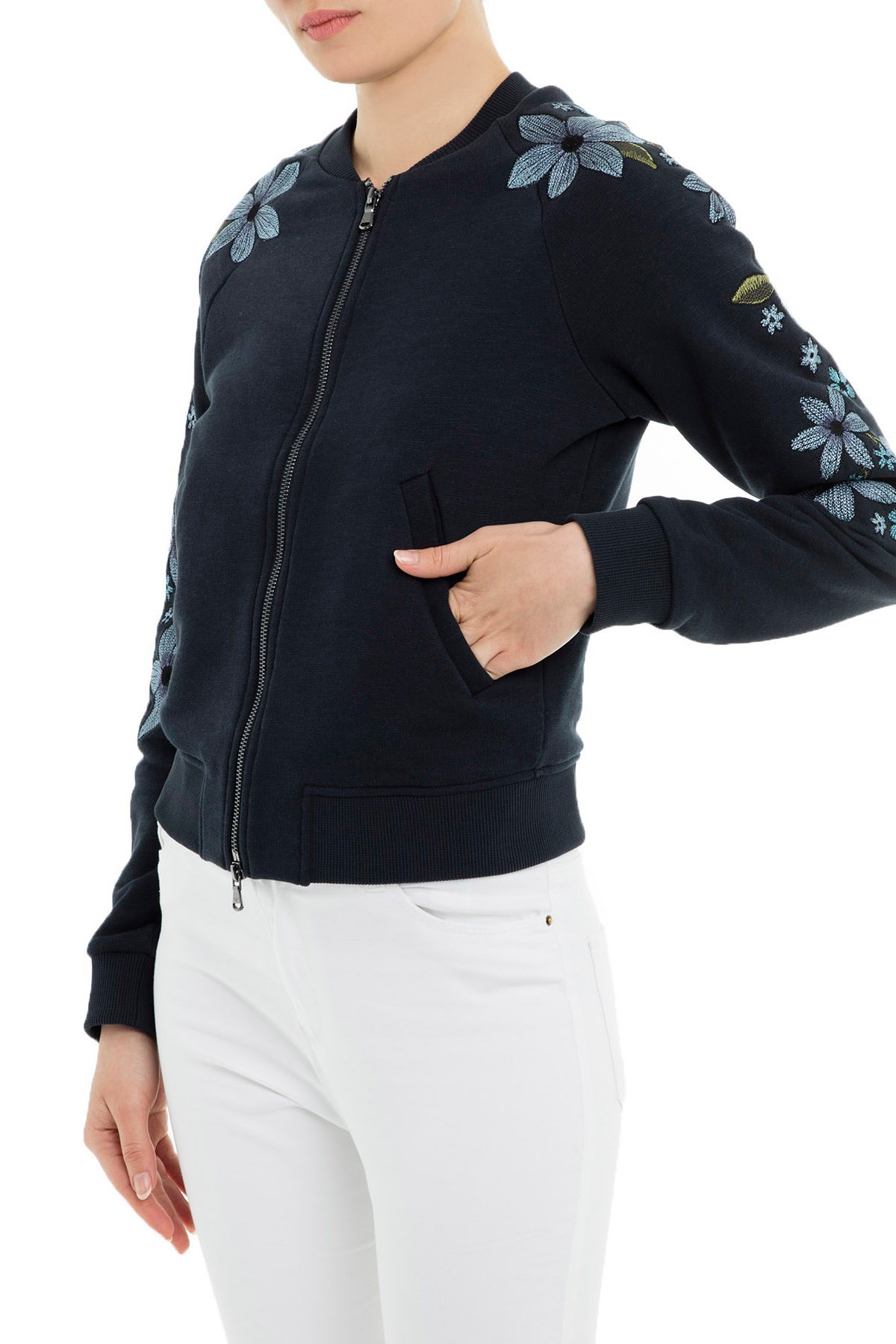 Shop Emporio Armani Long-sleeved Baseball Jacket In Black