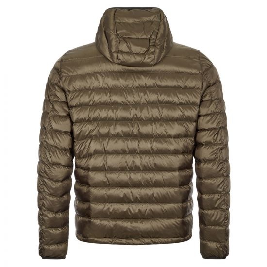 Paul & Shark Hooded Padded Jacket In Brown