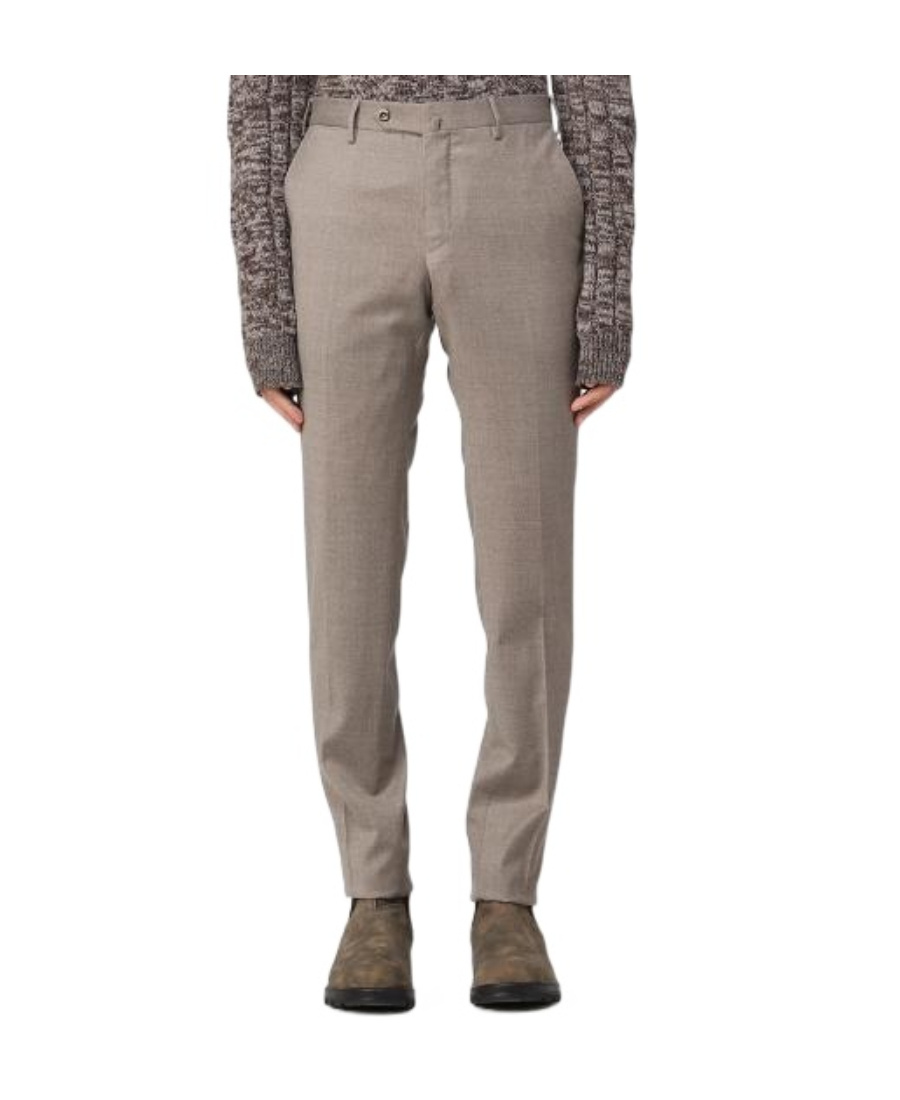Pt01 Pt Torino Straight Leg Tailored Trousers In Gray