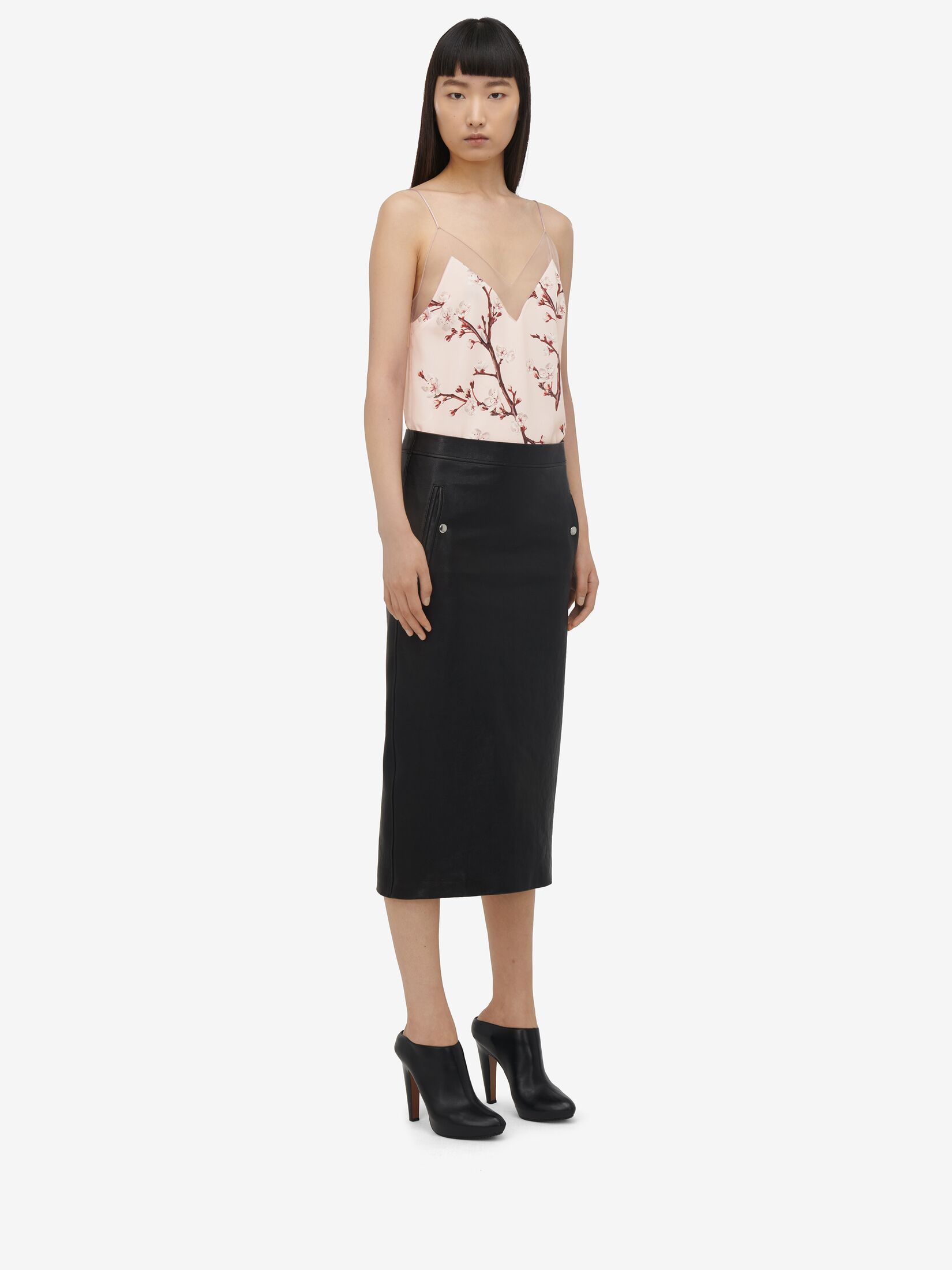 Alexander Mcqueen Blossom Sleeveless Camisole In Pink In Pink