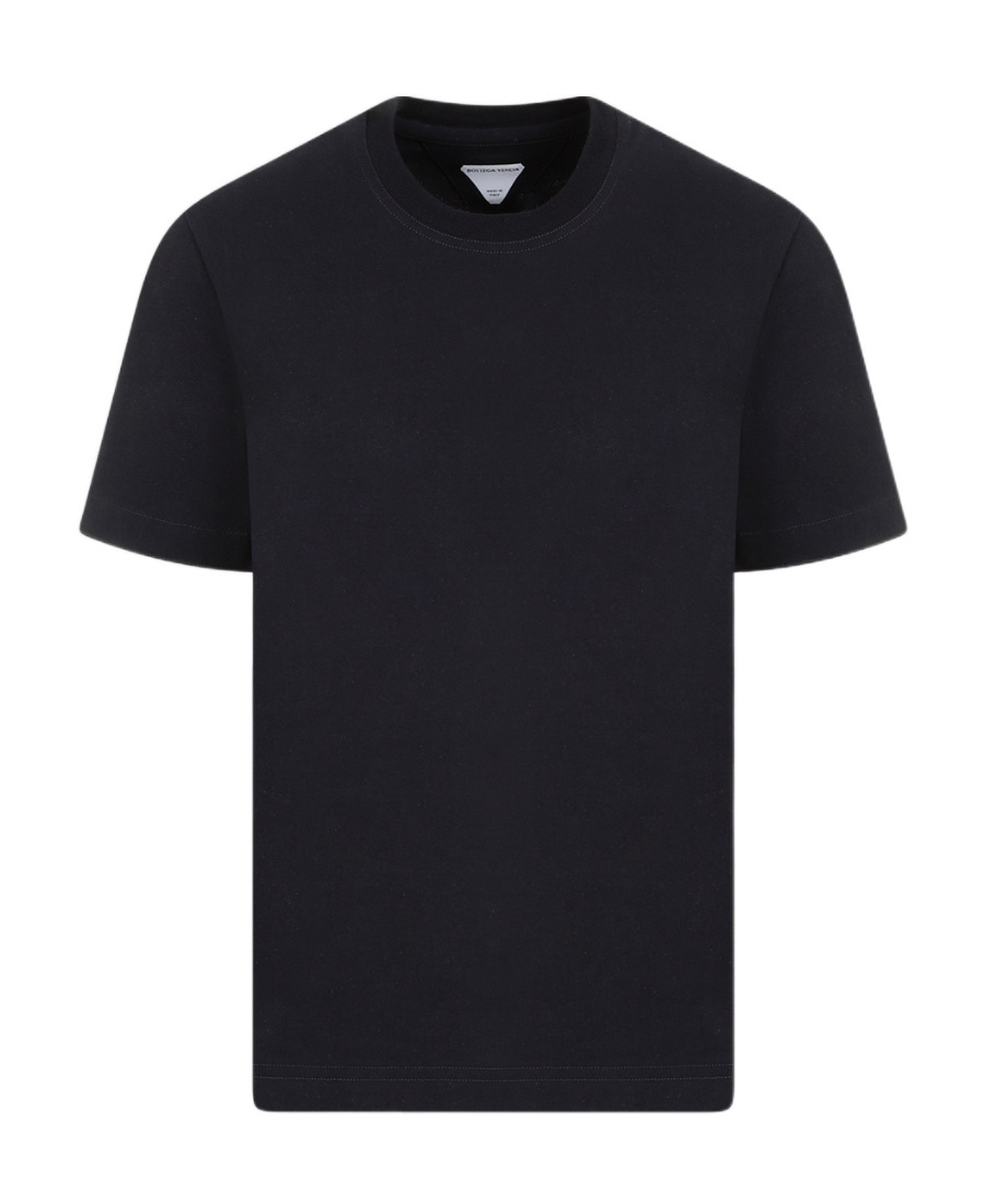Bottega Veneta Short-sleeved Cotton T-shirt In Blue