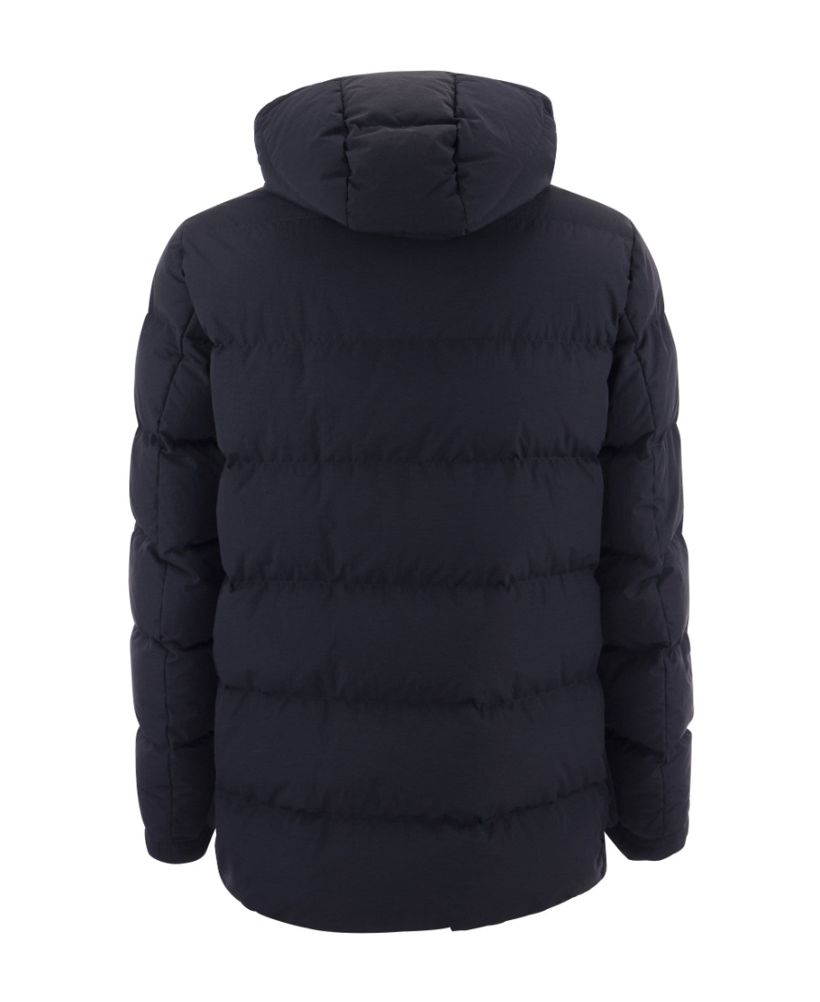 Fay 3 Ganci Piuma Hooded Jacket In Black