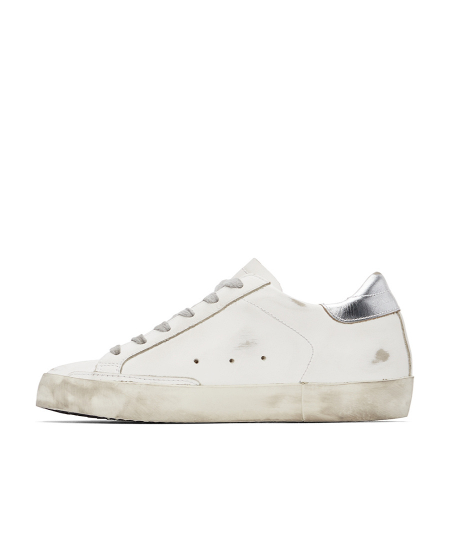 Golden Goose Super-star Leather Sneakers - Women's - Buffalo Leather/fabric/rubber In White