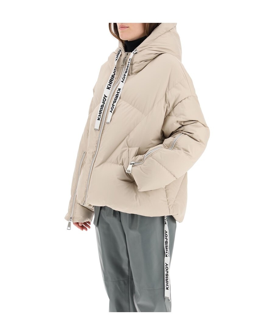 Khrisjoy Hooded Padded Jacket In Nude