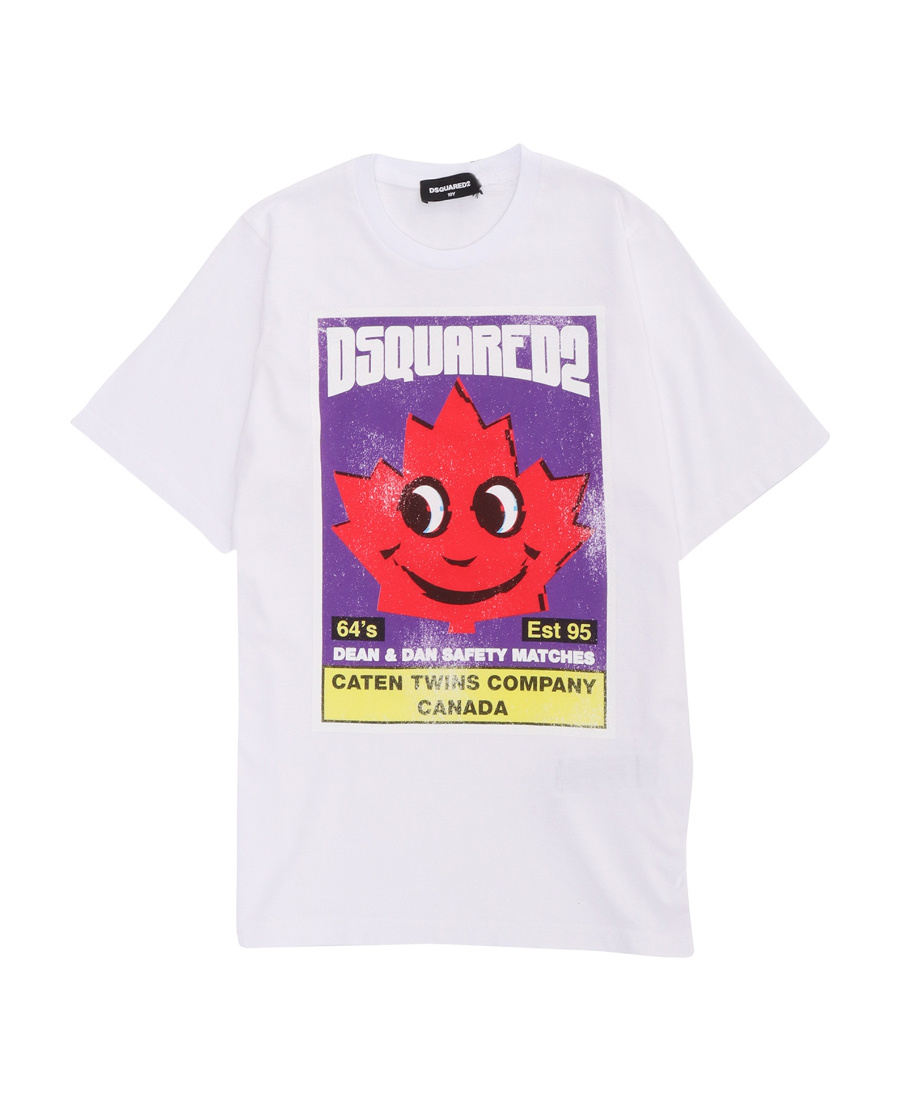 Dsquared2 Graphic-print Cotton T-shirt In White