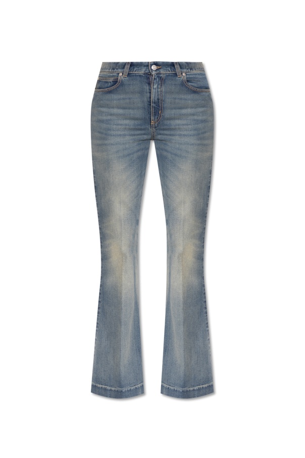 Alexander Mcqueen Flared Leg Jeans In Blue