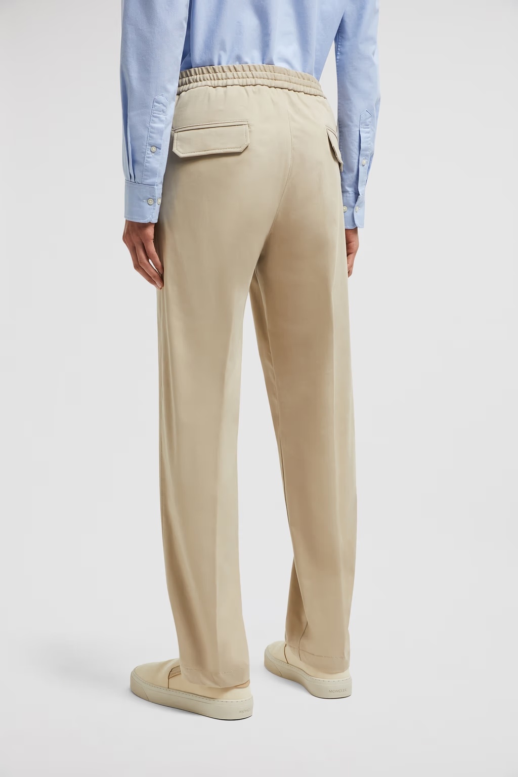 Moncler Elastic Waist Sweatpants In Nude