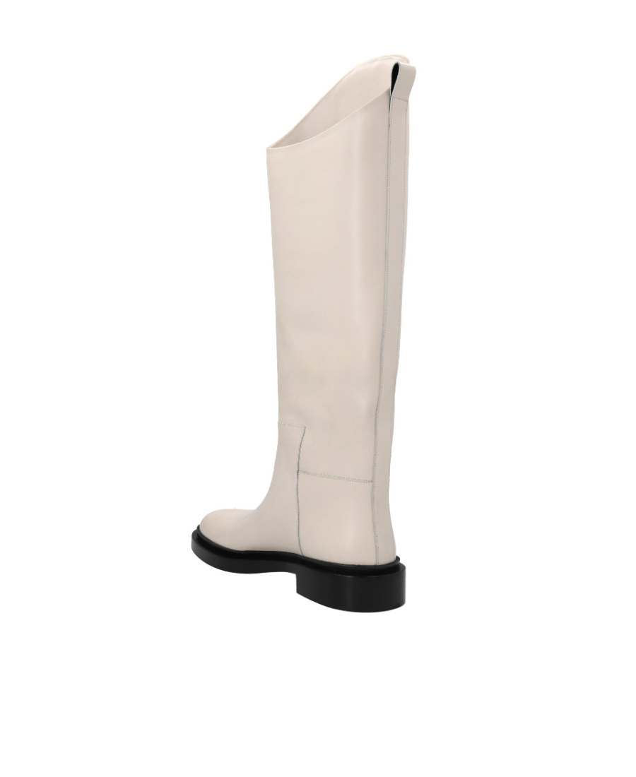 Jil Sander Woman Boot Cream Size 6.5 Leather In Nude