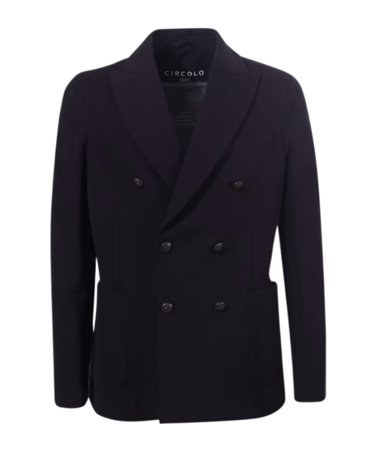 Circolo 1901 Long-sleeved Suit Coat In Black