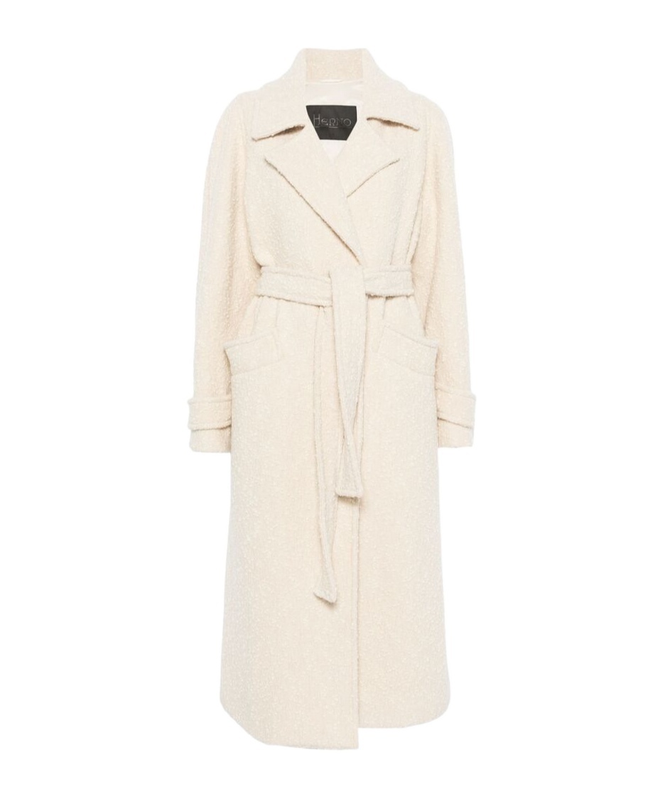 Herno Long-sleeved Coat In White