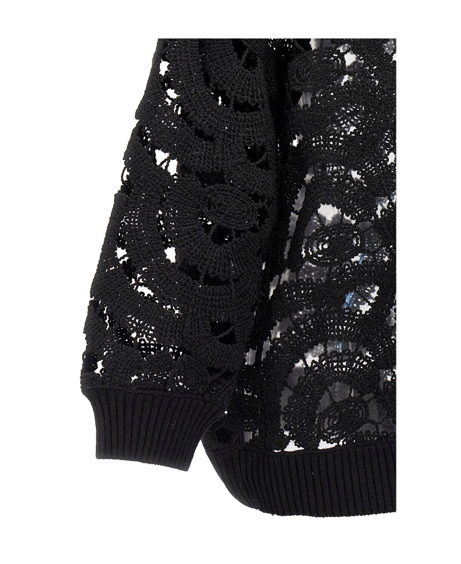 FABIANA FILIPPI HOLLOW-OUT LONG-SLEEVED SWEATER