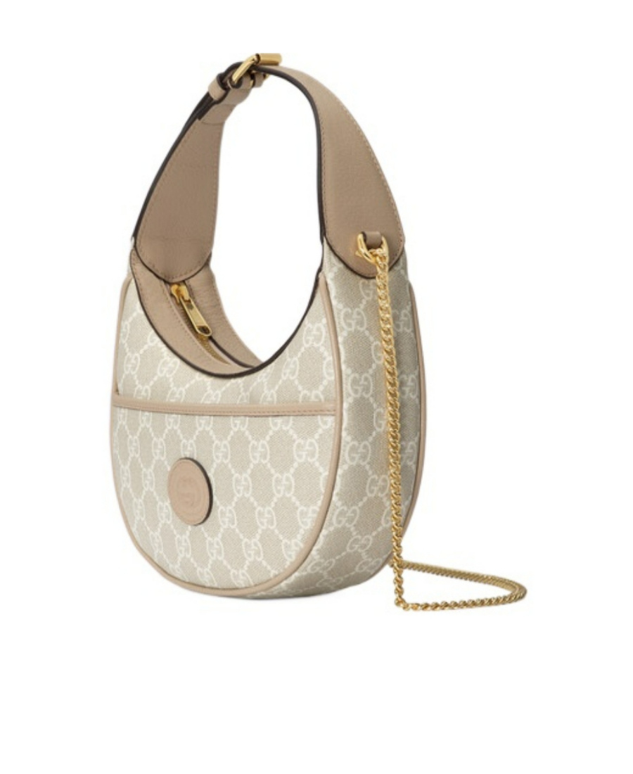 Gucci Gg Half-moon Mini Bag In Nude