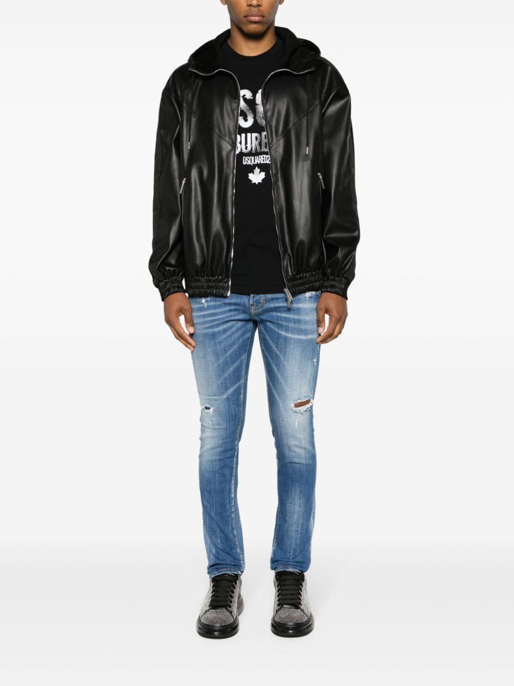 Dsquared2 Designer 5-pocket Navy Blue Jeans For Men In Blue