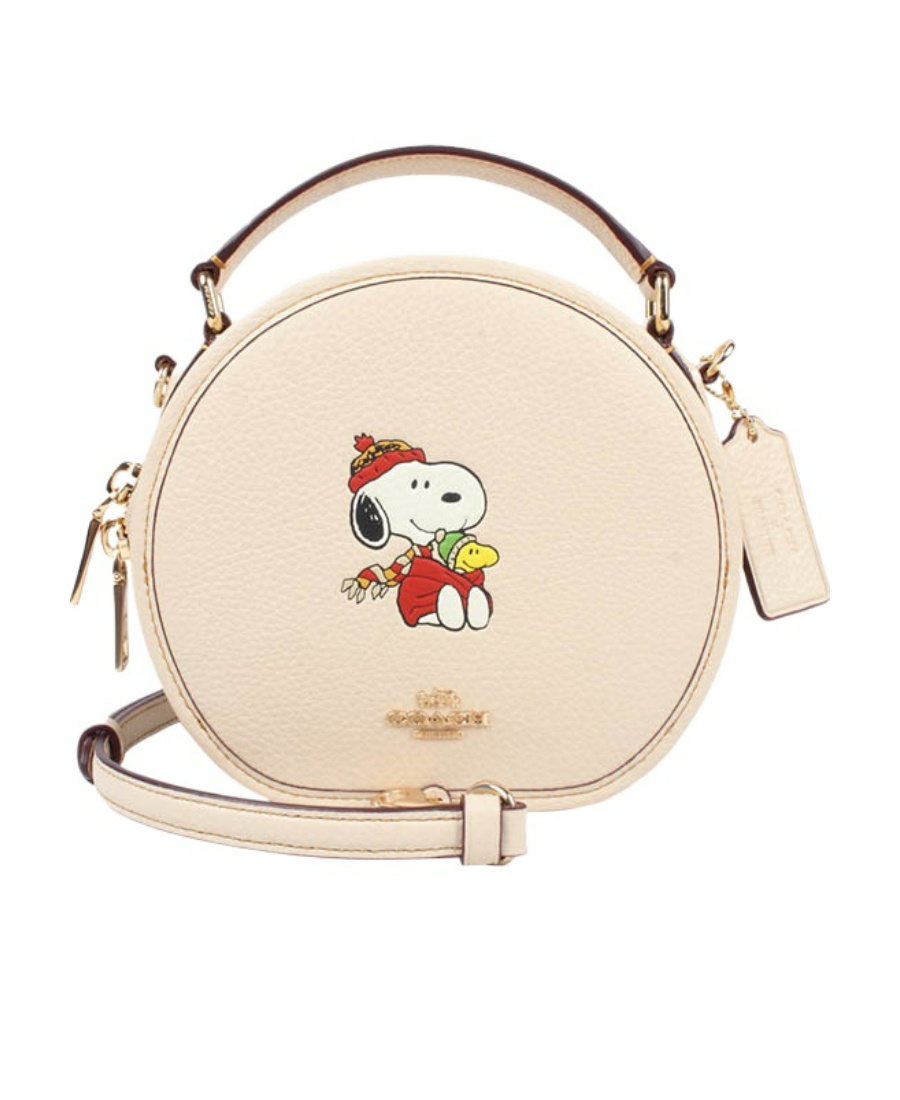 Coach X Peanuts Logo Crossbody Bag In Nude