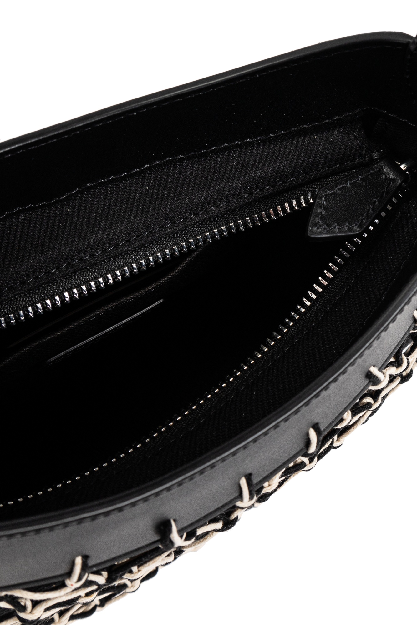 KENZO KENZO LOGO PATCH NET-OVERLAY HANDBAG