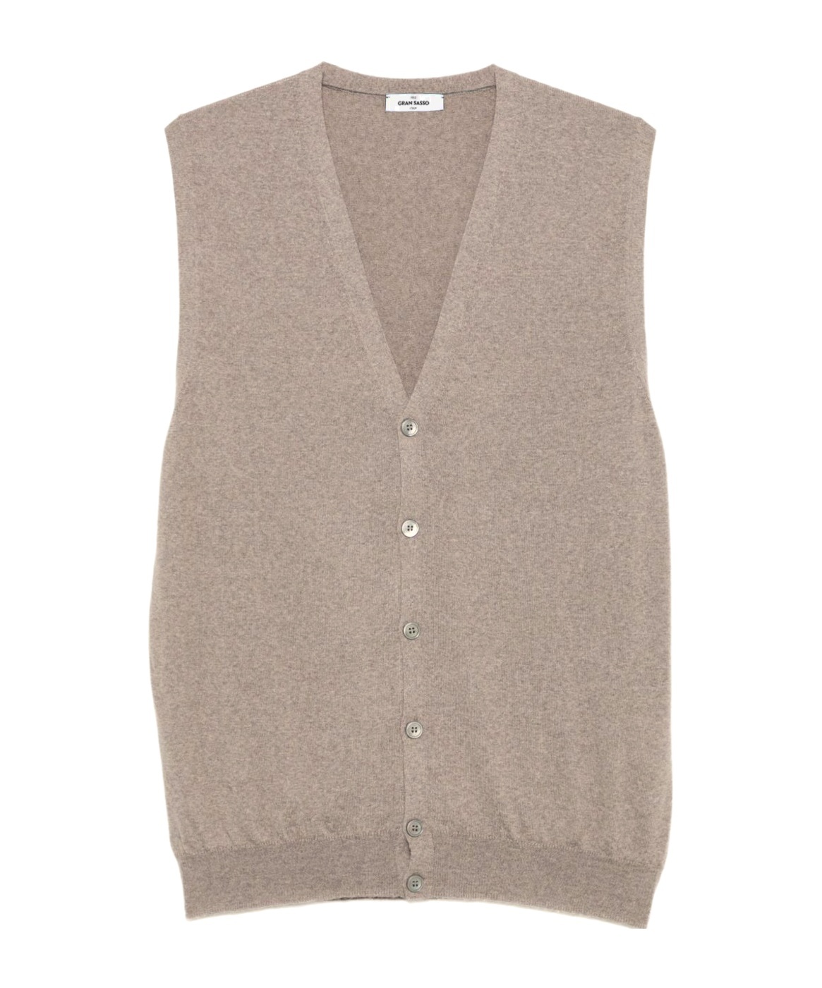 Gran Sasso Sleeveless Knit Vest In Nude