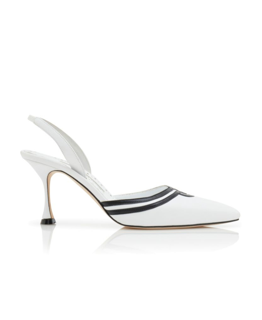 Manolo Blahnik Exposed High Heels In White