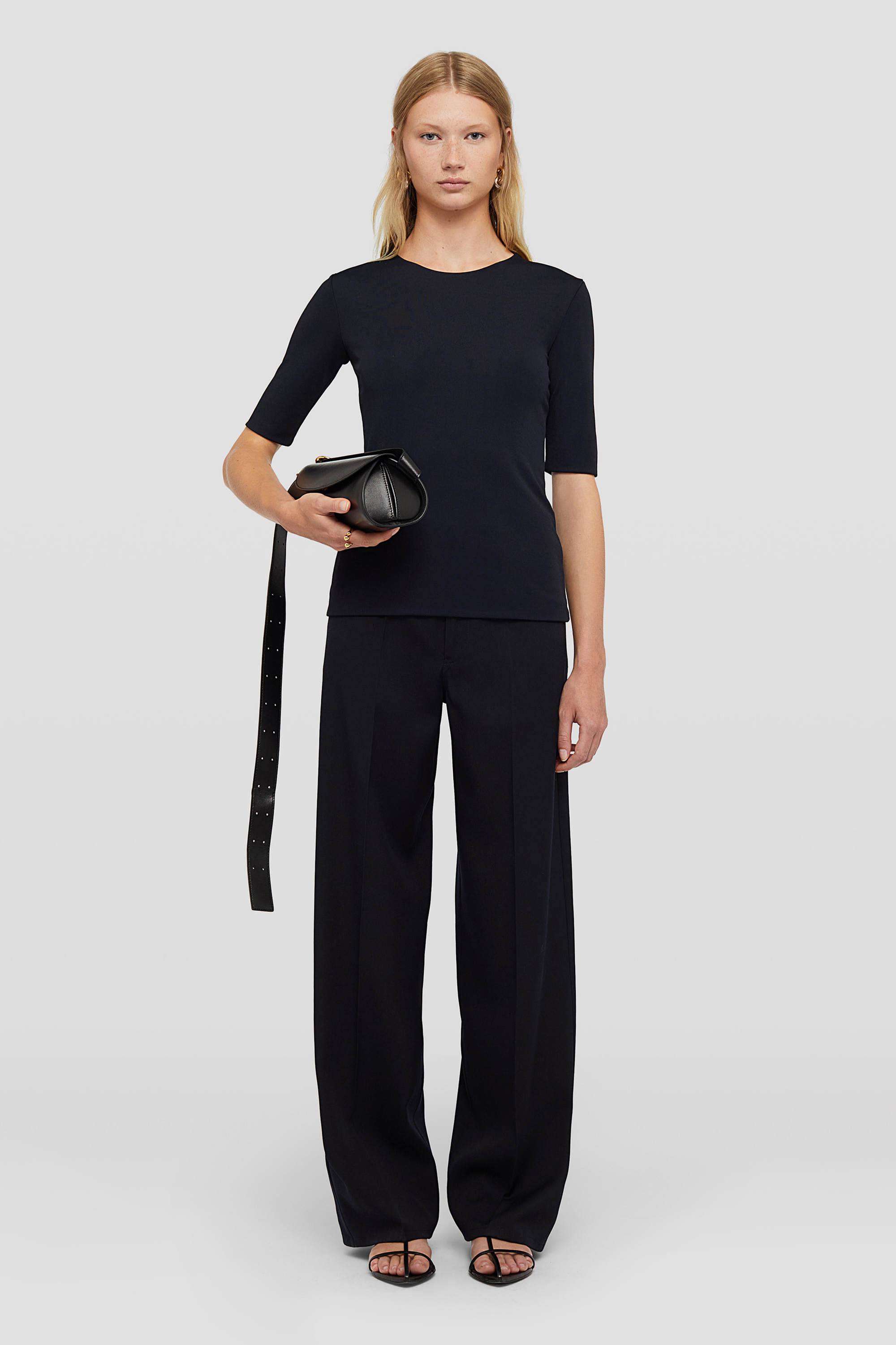 Jil Sander Crew Neck Short-sleeved T-shirt In Black