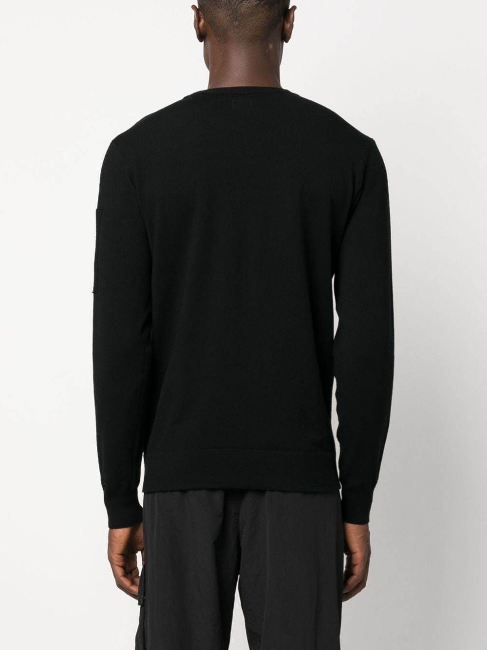 C.p. Company Men Cotton Crewneck Sweatshirt In Black