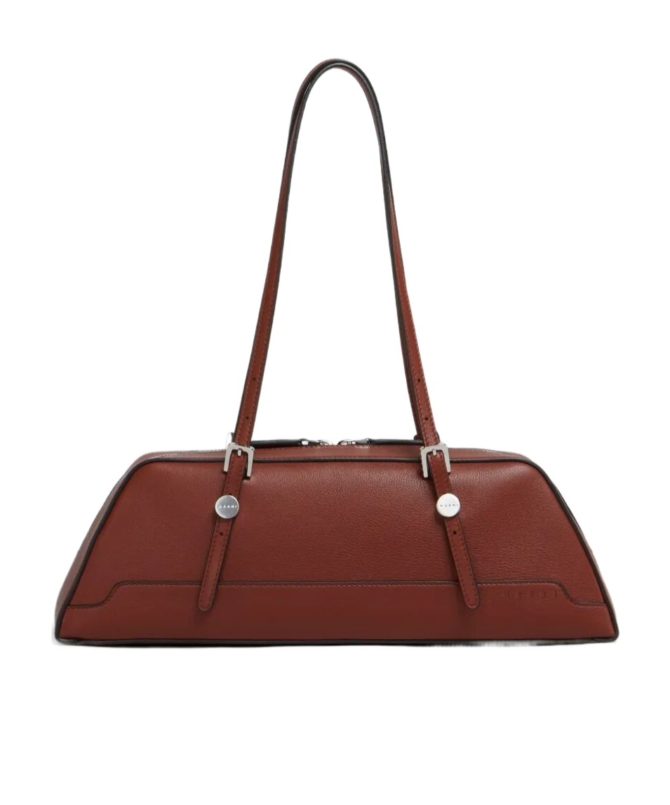 Marni Dot Long Duffle Bag In Brown