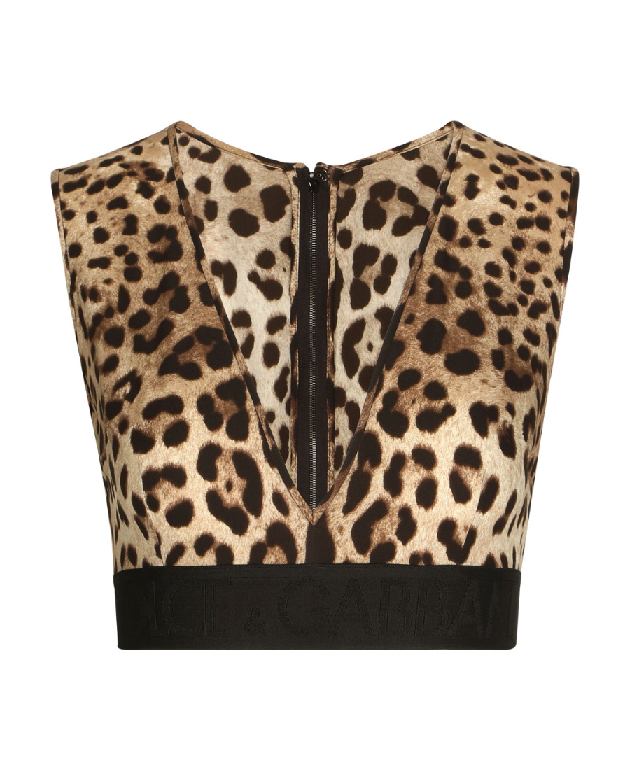 Dolce & Gabbana Leopard Print Vest In Black